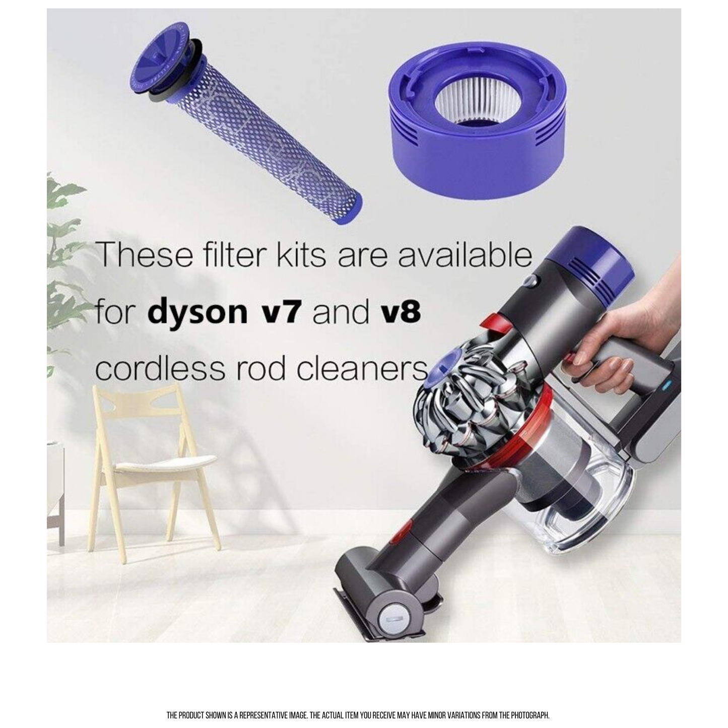 ﻿Brand New Replacement Filter Set for all Dyson V7 & V8 Vacuum Cleaner | Pre-Filter + HEPA Post-Filter Set