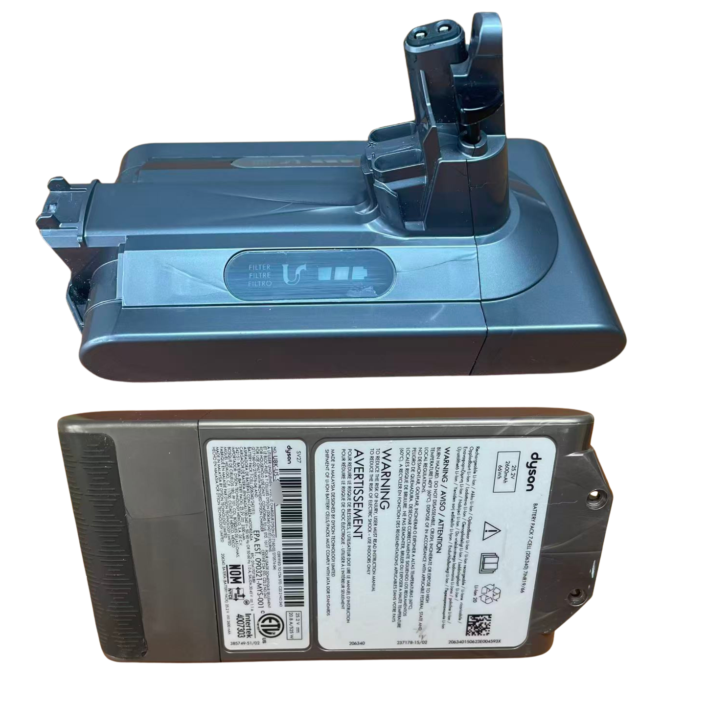 Genuine Dyson V10 Battery (SV12 / SV27) - Like New 98%+ Health | Tested 5-Min Max Mode Performance