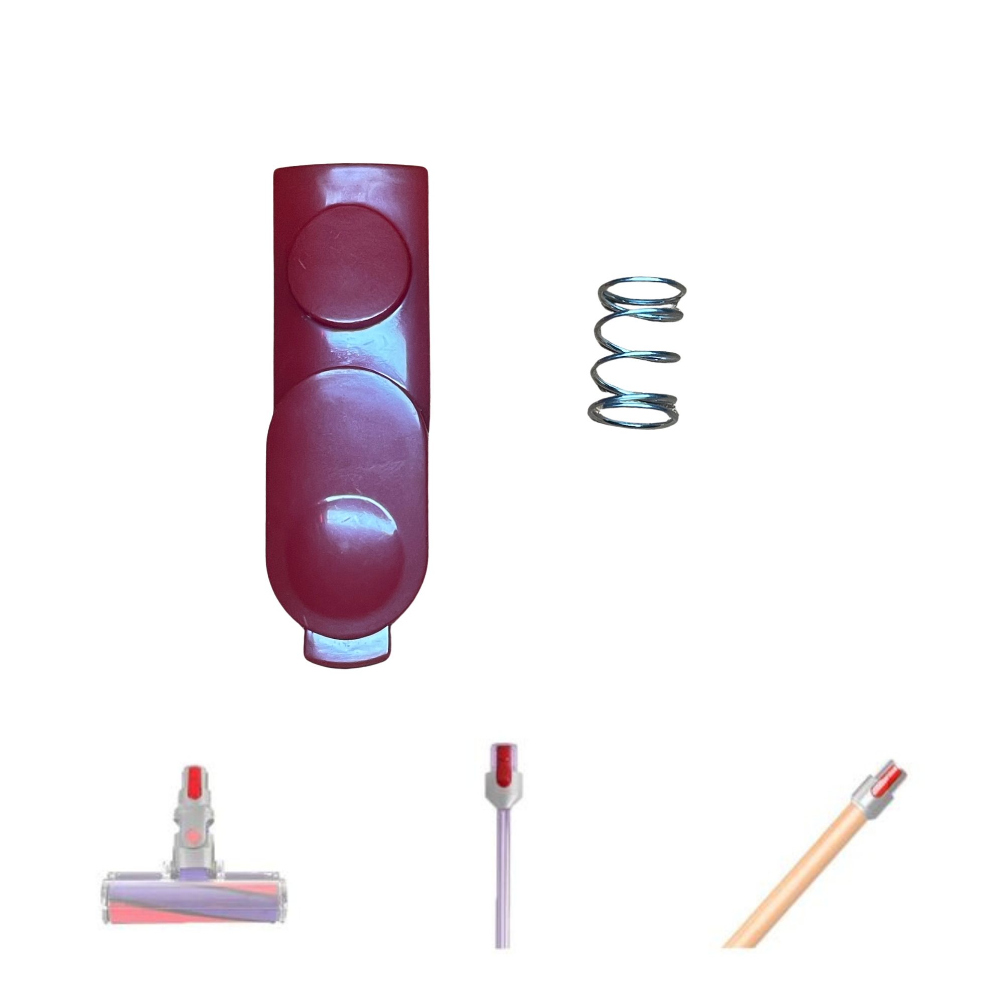 Replacement Red Release Button Catch & Spring for Dyson V6 V7 V8 V10 V ...